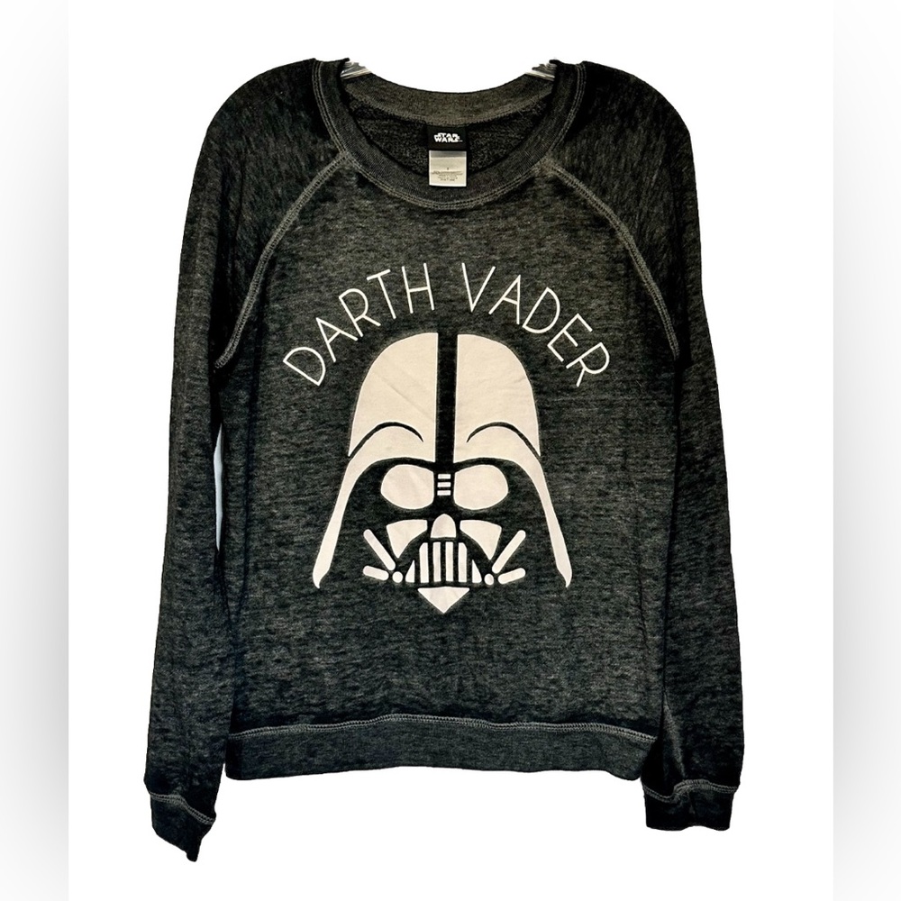 Star Wars Darth Vader Fan Crew Neck Faded Sweater Lightweight Casual Women's